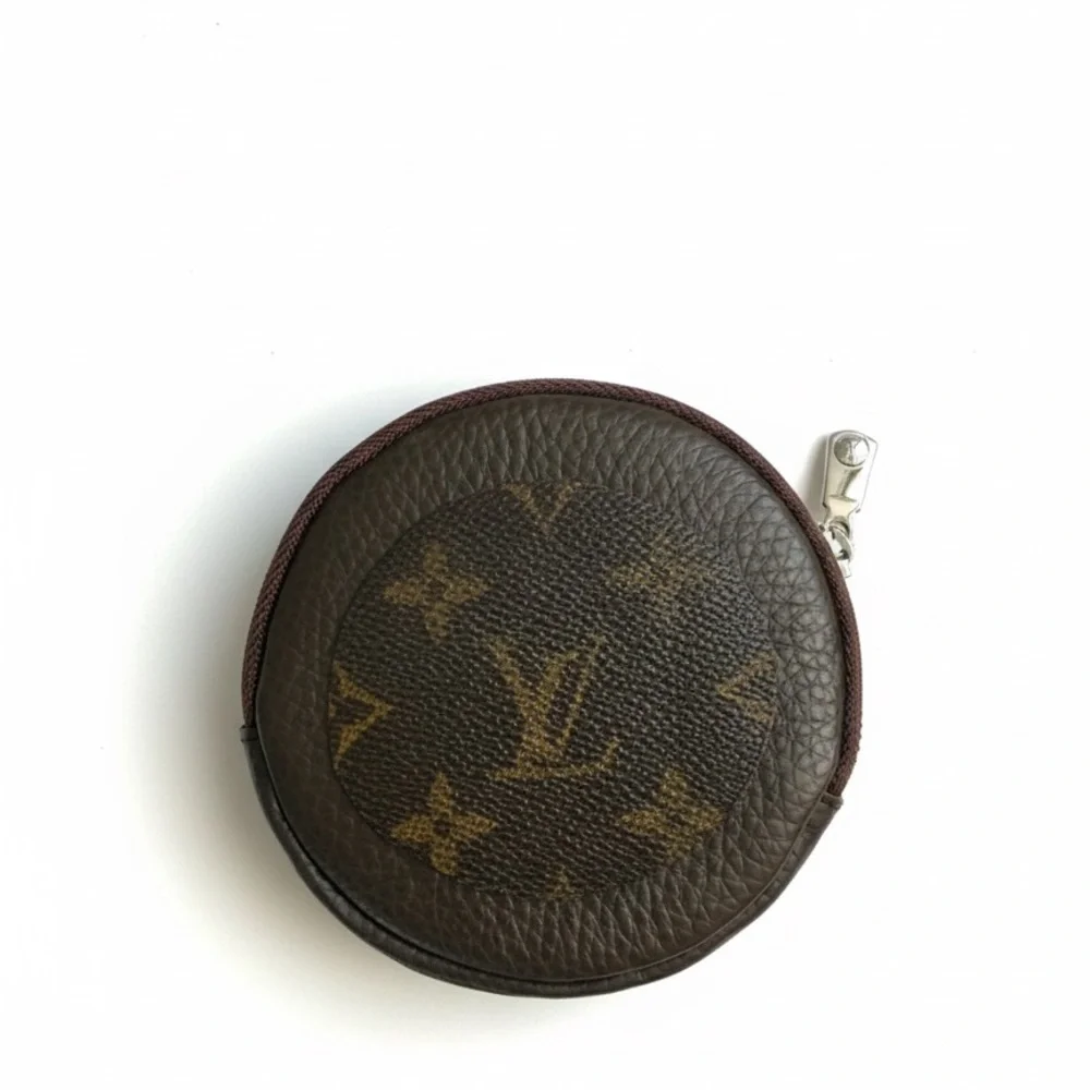 Upcycled Leather Pouch with Authentic Louis Vuitton Material